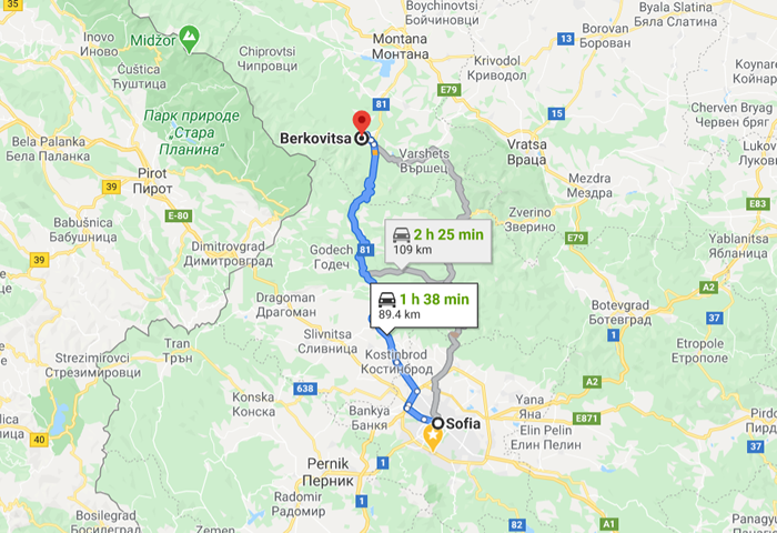 transfer from sofia to berkovitsa