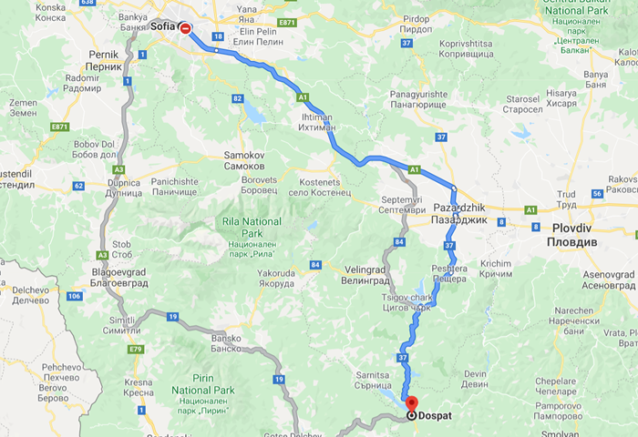 transfer from sofia to dospat