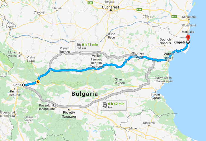 transfer from sofia to krapets