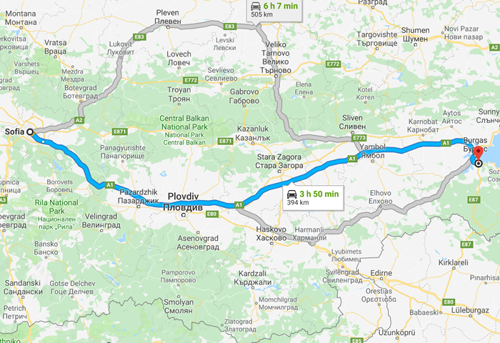 transfer from sofia to kraymorie